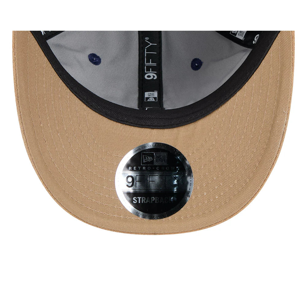 Geelong Cats Hat - AFL 2025 Retro Contrast Suede 9Fifity Strapback Cap - New Era